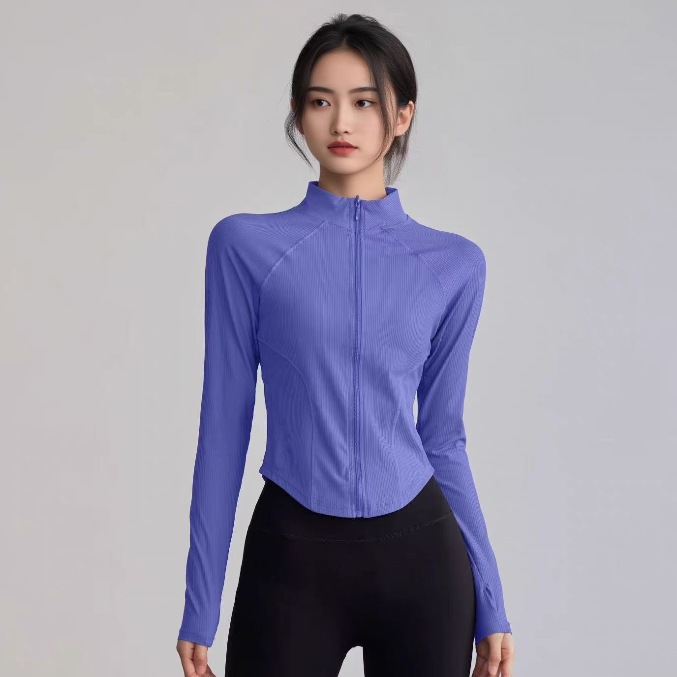 健身女孩运动服长袖上衣外套瑜伽