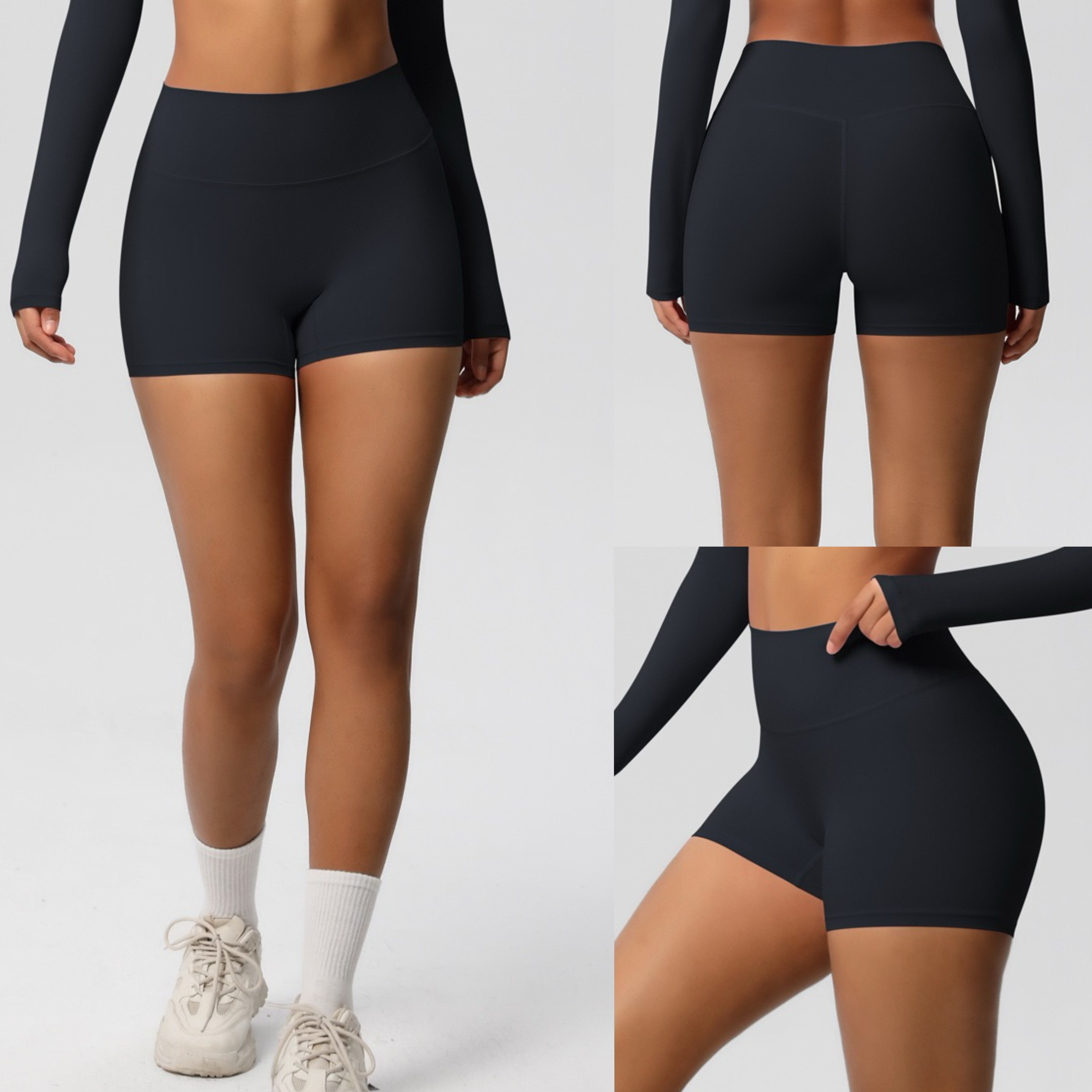 夏季瑜伽三分裤女无尴尬线高腰运动短裤弹力速干裸感提臀健身裤,运动/瑜伽/健身/球迷用品,瑜伽中/短裤,淘宝优惠券,粉丝福利购,淘宝优惠卷