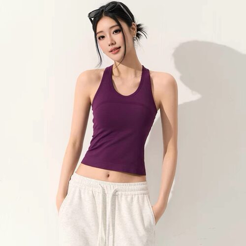 带胸垫文胸美背运动背心女