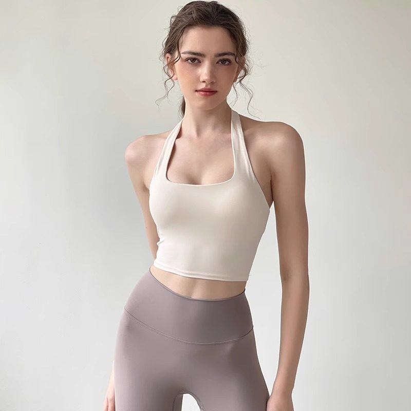 运动内衣女夏季带胸垫美背防震挂脖瑜伽服普拉提文胸健身背心,运动服/休闲服装,运动文胸,淘宝优惠券,粉丝福利购,淘宝优惠卷