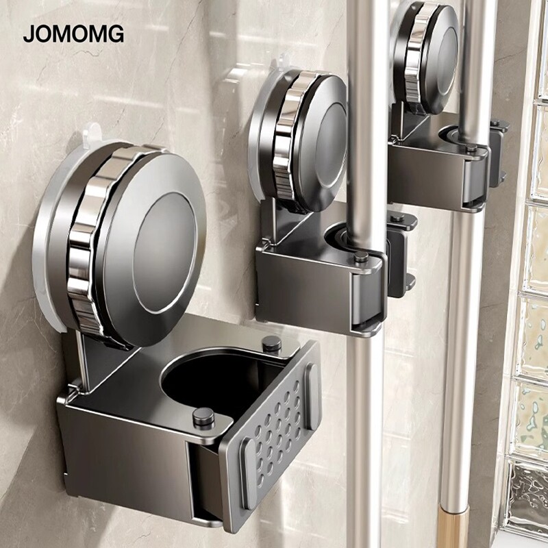 吸盘拖把架拖把壁挂夹扫把挂钩免打孔卫生间浴室门后收纳架子神器