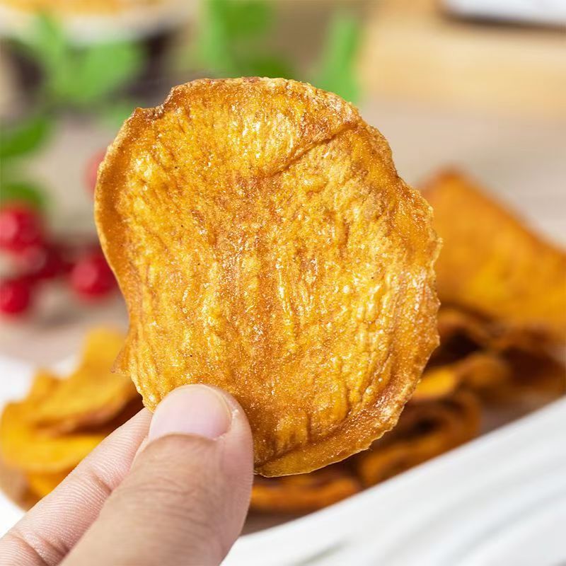 香酥红薯片好吃！薄脆甜蜜地瓜片