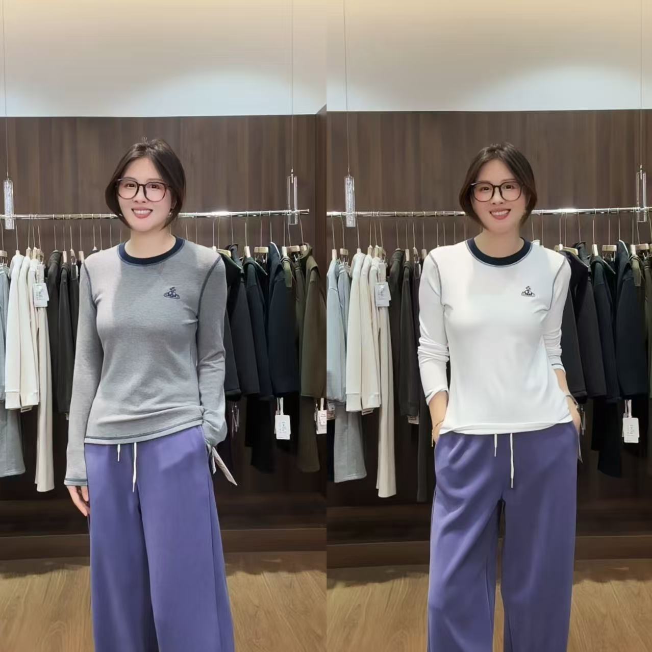 【大潘专享】2866刺绣飞船撞色打底