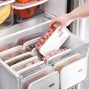 家用厨房冰箱收纳盒密封食品级食材水果保鲜盒蔬菜肉类冷冻盒