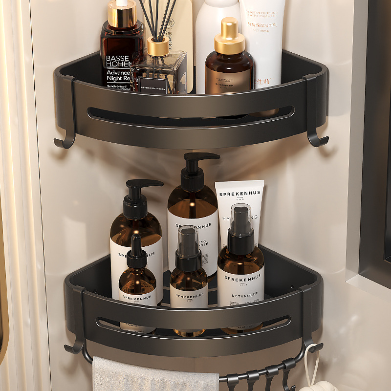 卫生间三角置物架浴室架子厕所洗手间免打孔洗澡间墙上收纳架壁挂