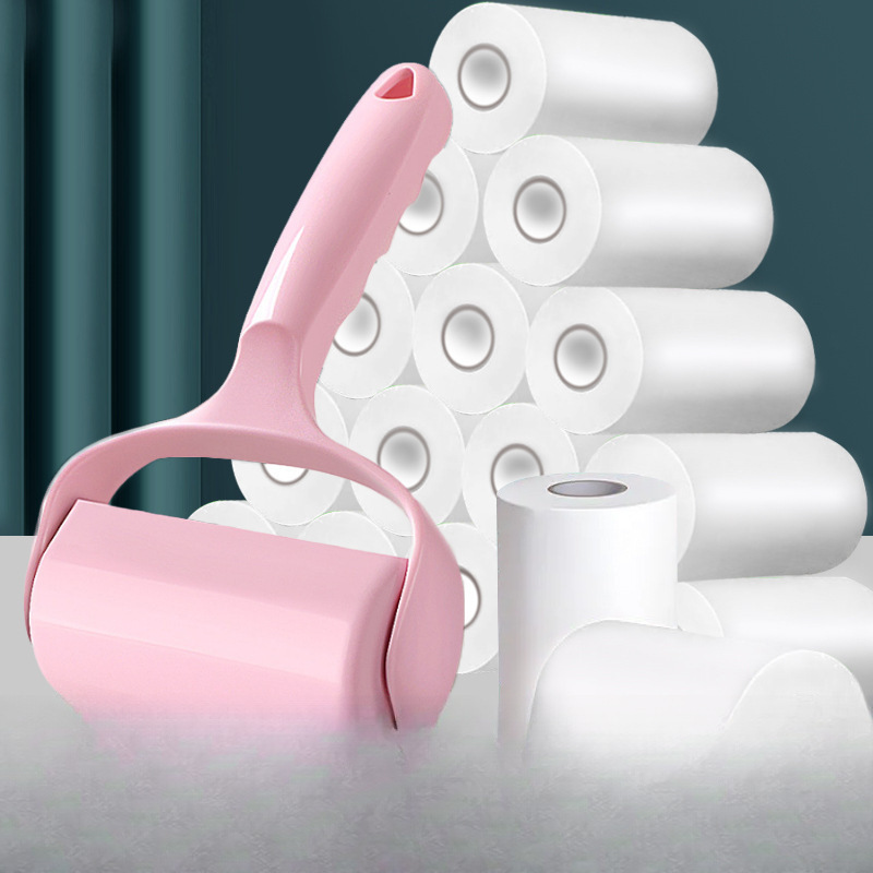 粘满毛卷胶带粘毛器滚筒大号床上沾灰尘粘纸滚刷撕纸替换装占毛