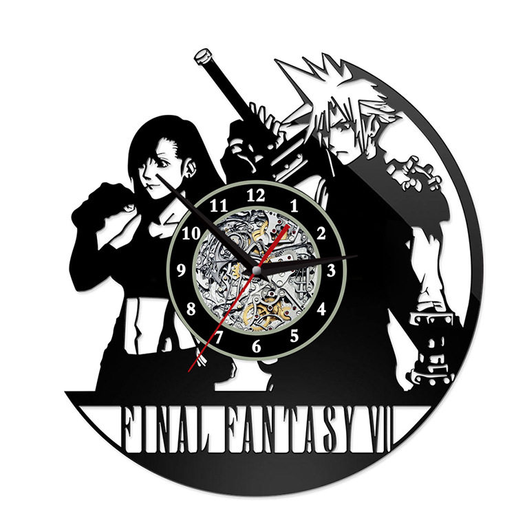 终幻想创意动漫挂画挂钟表装饰工艺品亚马逊周边产品来图做