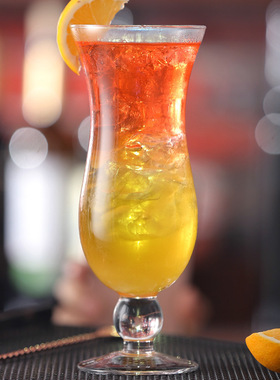 酒吧网红飓风杯果汁杯玻璃杯子高脚杯特饮杯冷饮杯鸡尾酒杯珠点杯