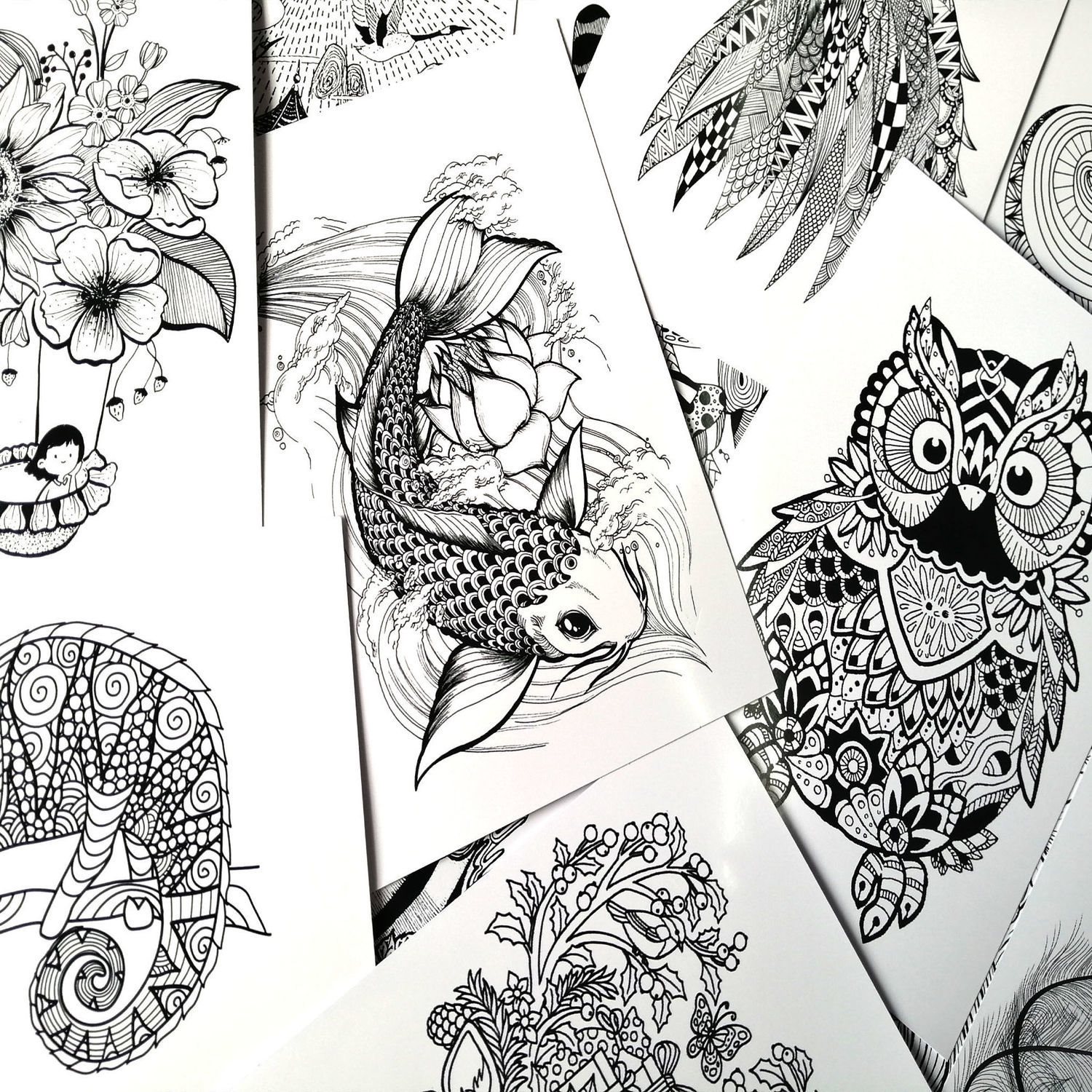 线卡卡少儿美术临摹描美术40创意(课画室美z术a5素材描画线张)临i
