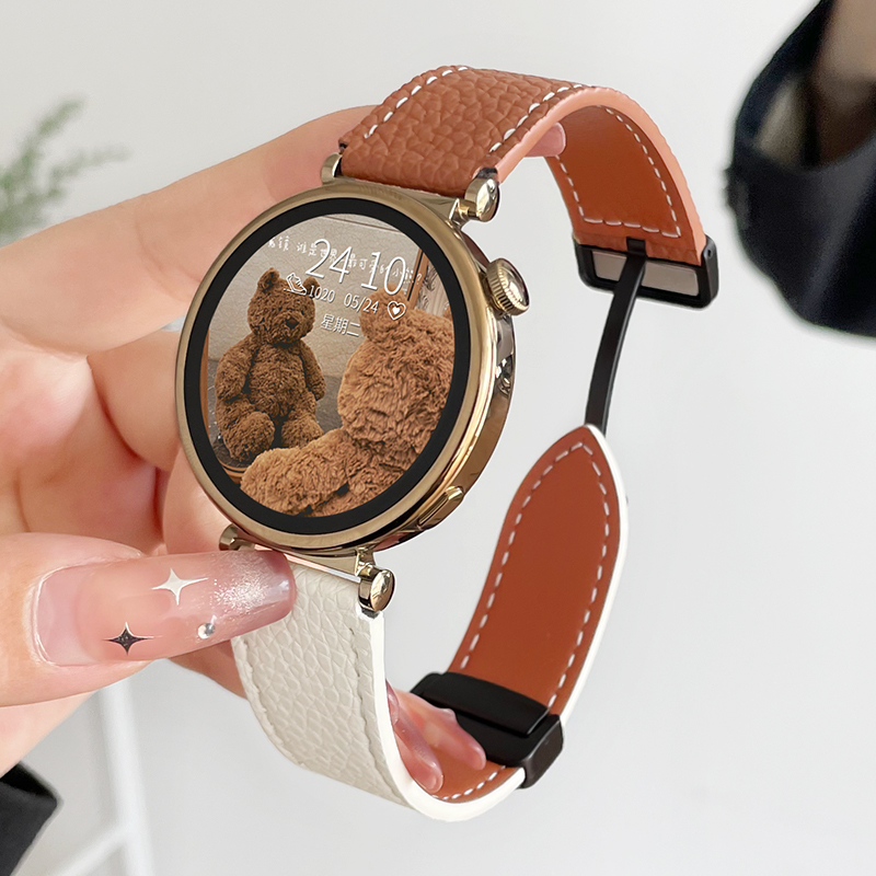 学长家适用华为手表荔枝纹表带