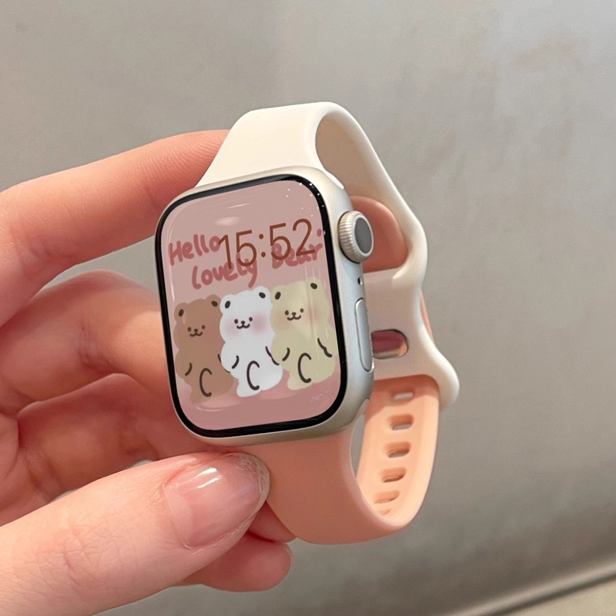 学长家硅胶小蛮腰蝴蝶扣表带女款