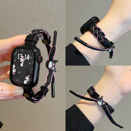 适用华为watchfit3手表带高级编织手绳fit2智能运动创意手表watch fit4腕表新款替换表链fit new手环女款腕带