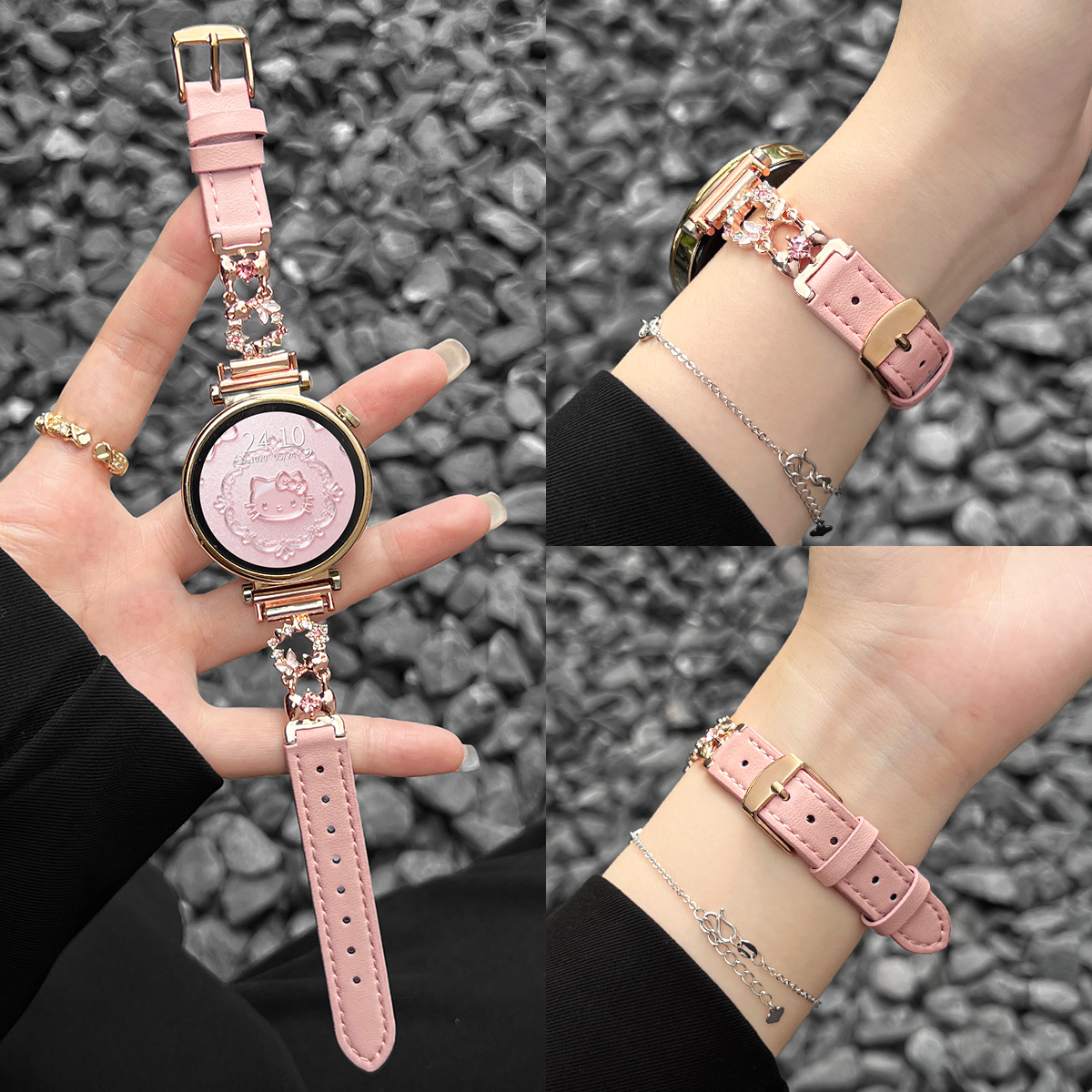 学长家新款创意蝴蝶间皮表带秋冬