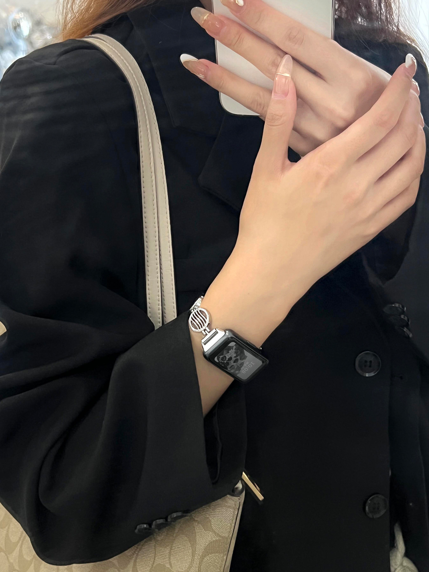 SUITABLE FOR HUAWEI BAND 7 STRAP METAL 7NFC VERSION WRISTBAND MALE AND FEMALE COUPLES CREATIVE WATER RIPPLES XIA HUAWEI SMART SPORTS BRACELET 7TH GENERATION ACCESSORIES INS SMALL FRAGRANCE REPLACEMENT BELT SENIORS HOME