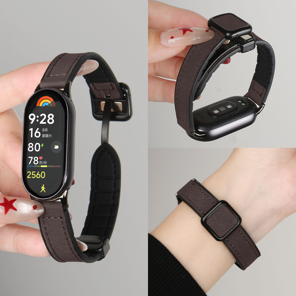 学长家新款创意疯马皮表带秋冬女