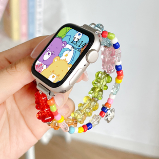 适用vivowatchgt2手表带小熊手链vivo watch gt高级感3代智能手环vivowatch5女士iqoo蓝牙版iqoowatchgt表链