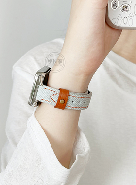 适用小米手环8pro手表带链9pro新款牛仔7手腕带红米5/6智能运动watch4高级感女生redmiwatch4表链八九代手带