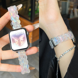 适用小米手环8pro表带链9pro高级感红米watch4手表带新款 树脂7腕带智能手表redmiwatch6表链女生8por八代夏天