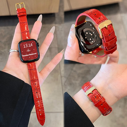 适用小米手环9pro手表带链真皮8pro版手腕带新品女生watch5表链高级感7por红米智能运动手表redmiwatch4新款