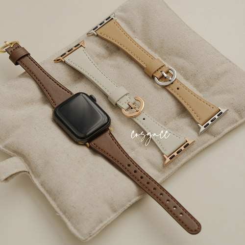 学长家创意真皮马蹄扣高级感表带