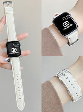 适用小米手环9pro手表带高级感女生8por腕带创意皮质watch6红米智能运动redmiwatch5表链高颜值4秋冬专用手带