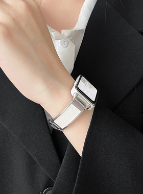 适用华为手环10/9/8表带链新款手镯7nfc版手腕带夏天荣耀电子智能运动6pro替换表链高级感八九代的金属band8