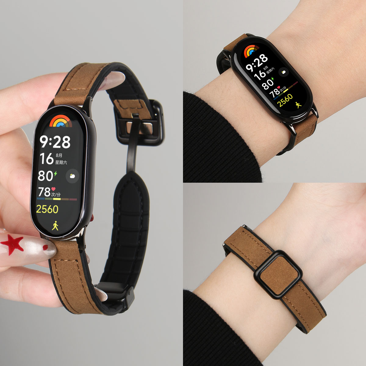 学长家新款创意疯马皮表带秋冬女