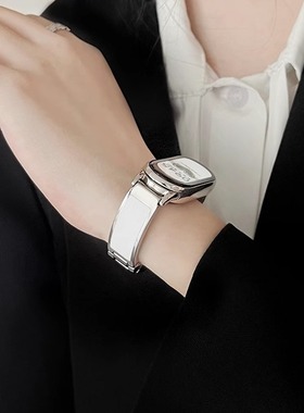 适用小米手环10/9表带夏天金属8nfc版手腕带高级感女生7654手表链夏季智能运动手环五六七八代手表带替换手链