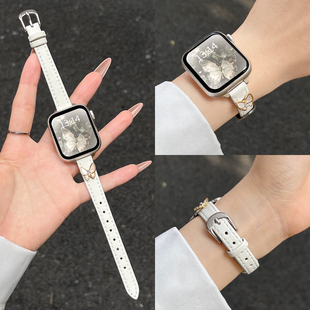 适用小米手环9pro手表带链夏天真皮8por手腕带女生watch5红米6手表链redmiwatch4智能运动高级感夏季 九代 新品