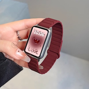 适用小米手环9pro手表带链新品 7pro女士手腕带红米智能运动手表redmiwatch5表链watch4夏天八九代 硅胶磁吸8