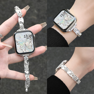 7女款 适用新品 小米手环9pro手表带链条金属watch5红米智能运动腕带redmiwatch4女生透气表链8por高级感九代