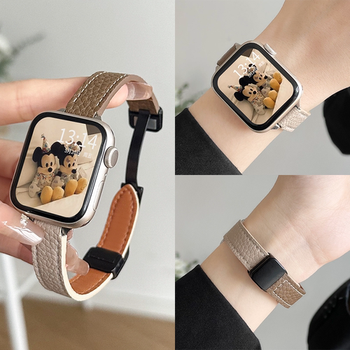 学长家新款荔枝纹磁吸扣表带