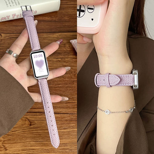 学长家创意荔枝纹皮质表带秋冬女