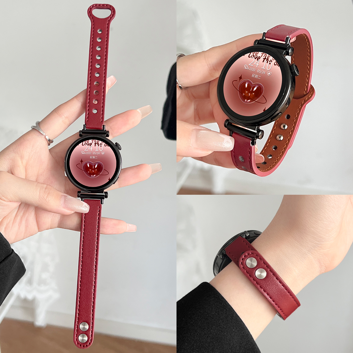 学长家新款创意双钉扣表带女生