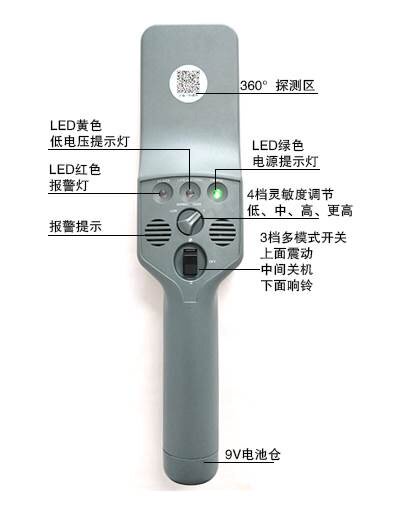 手持扫描仪金属探测器高精w度安保安检仪电子设备检测