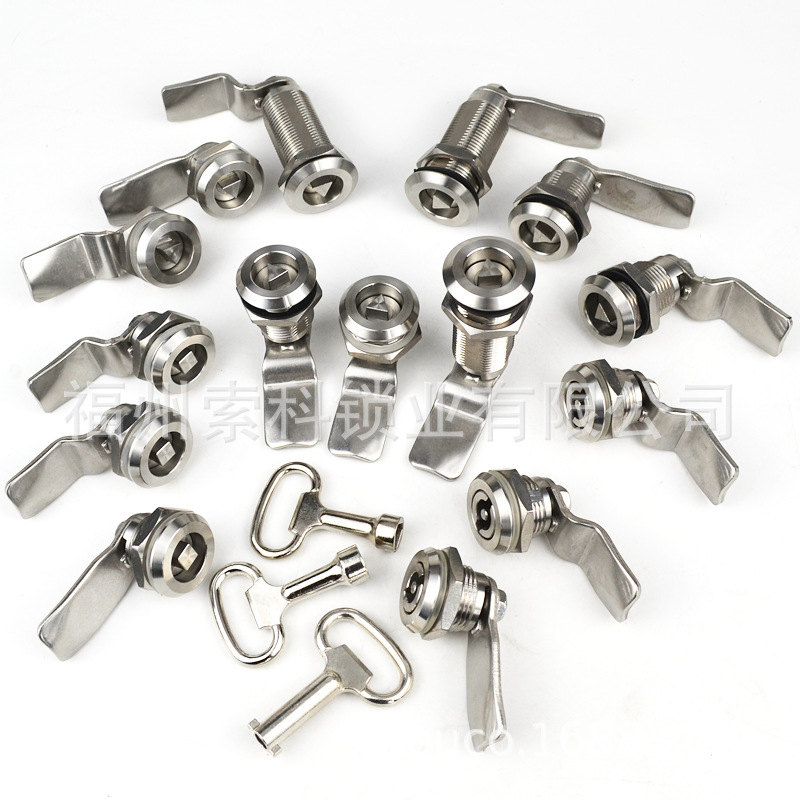 MS705工业自动化设备304不锈钢三角锁 加油机工具箱不锈钢转舌锁