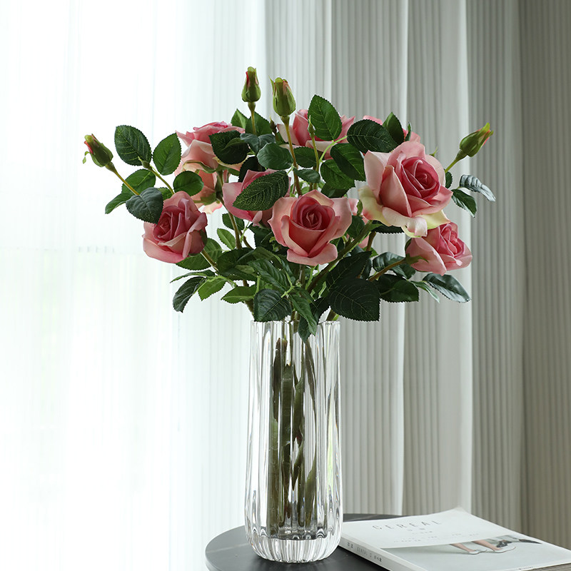 手感保湿仿真花玫瑰花高档假花花束摆设客厅餐桌装饰花卉花艺摆件,家居饰品,仿真花/假花,淘宝优惠券,粉丝福利购,淘宝优惠卷