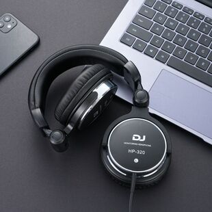 DJ监听耳机HP320头戴式耳机专业录音K歌HIFI音乐降噪封闭式监听