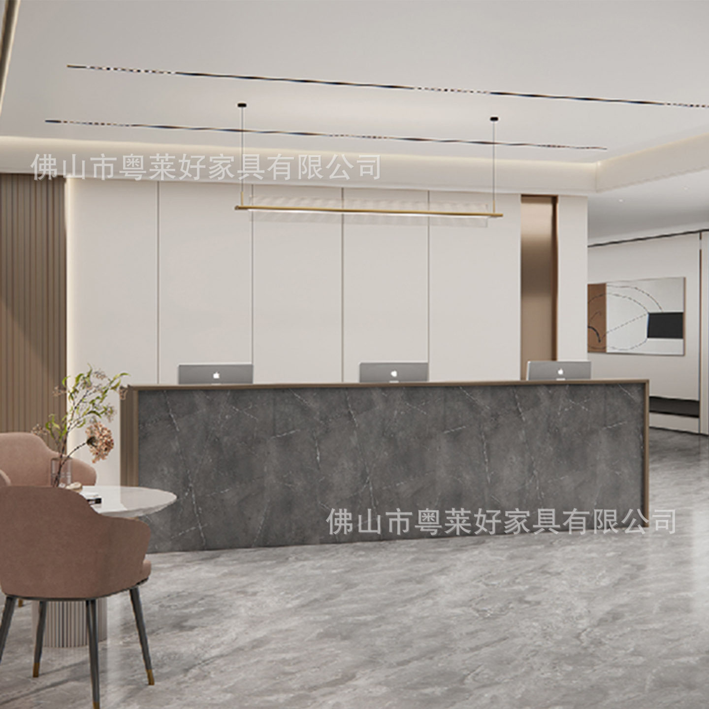 时尚简约前台接待台收银台高档酒店迎宾台公司企业办公室接待柜台