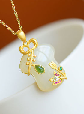 s925银锦衣玉食旗袍款式吊坠项链