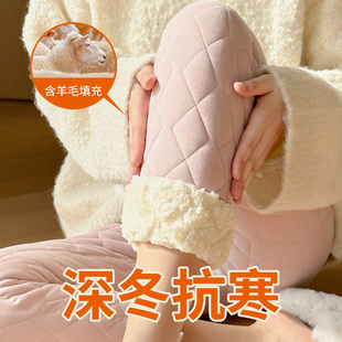 羊羔绒棉线裤 特厚加绒羊毛蚕丝秋裤 大码 子外穿冬季 内穿高腰打底裤