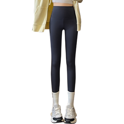 秋冬磨毛加绒高腰收腹瑜伽打底裤