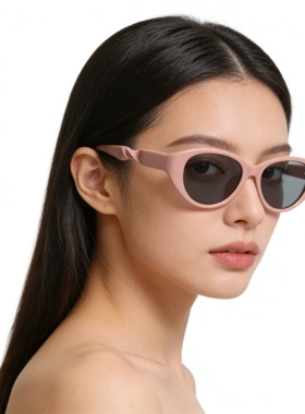 猫眼粉框偏光UV400防晒太阳镜