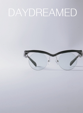 圆形小众薄荷绿悬浮设计太阳眼镜