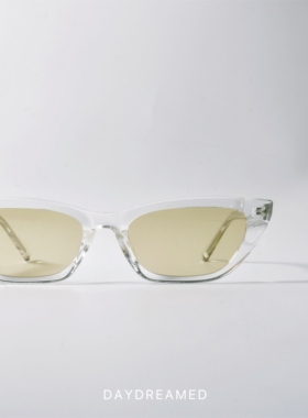 猫眼形状透明框防蓝光眼镜UV400防紫外线辐射可配近视黑框墨镜框