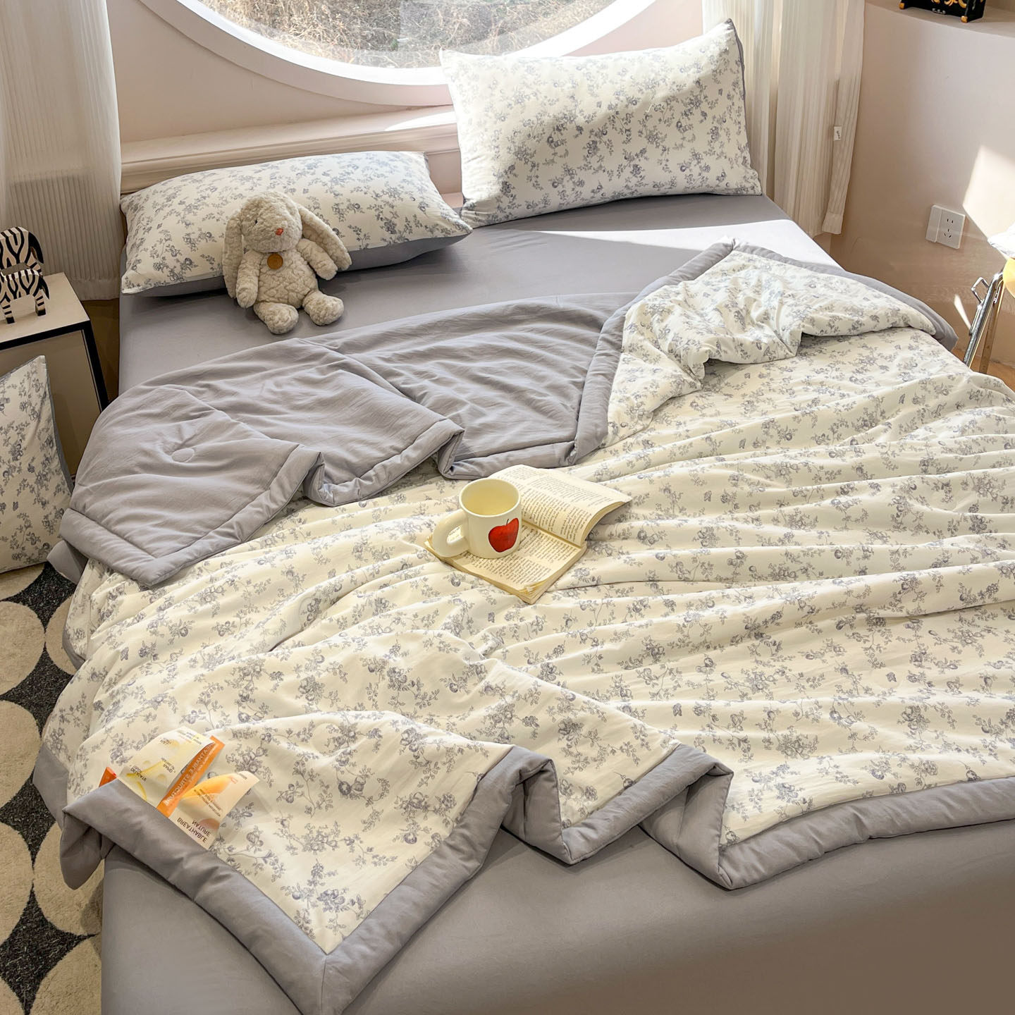 自然醒夏季大豆纤维被空调被夏凉被四件套夏被可机洗非全棉纯棉