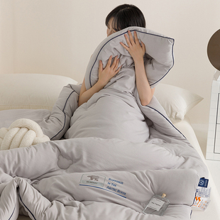 自然醒A类云绒棉大豆纤维被子冬被加厚保暖棉被芯春秋被四季通用