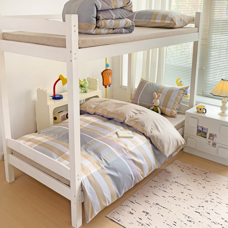 自然醒纯棉学生宿舍床上三件套夏季全棉床单被套寝室上下铺单人