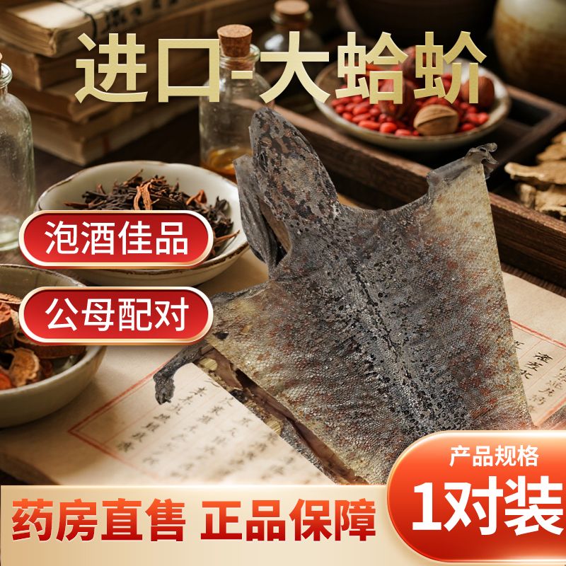 蛤蚧干货泡酒药材大蚧蛤酒中药材定喘大补丸哈蚧干蛤蚧药用大壁虎