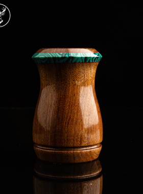 OUMOxARNO-工艺黄金木拼绿松石元素男士湿剃特二獾毛清洁胡刷